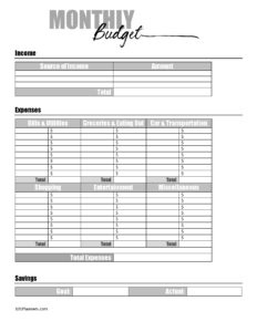 Free Printable Editable Budget Templates Printable Templates Free ...