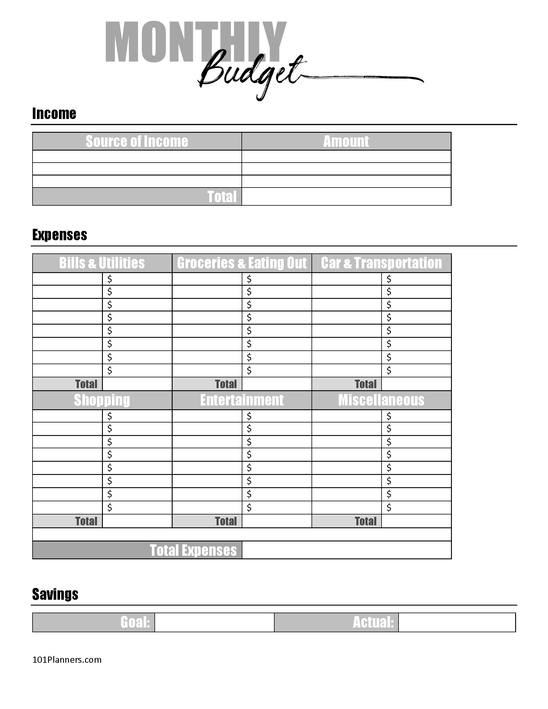 Free Printable Editable Budget Templates Printable Templates Free