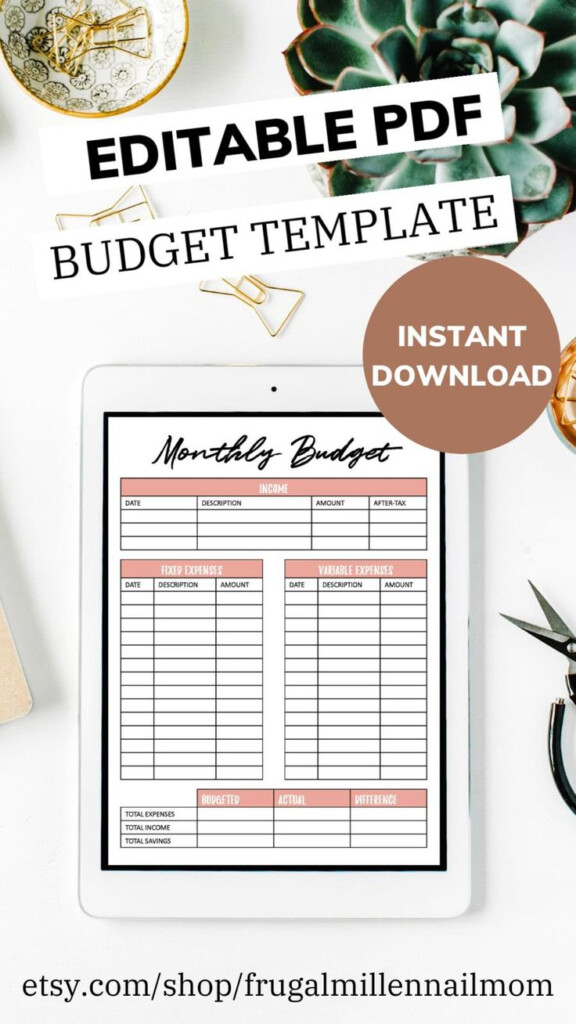 Monthly Budget Templates Budget Printable Zero based Etsy Video 