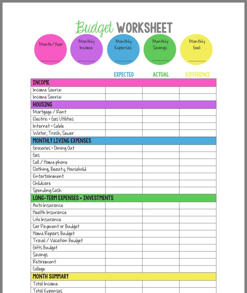 Pin By Dawn Paleno On Printables Budgeting Worksheets Family Budget 