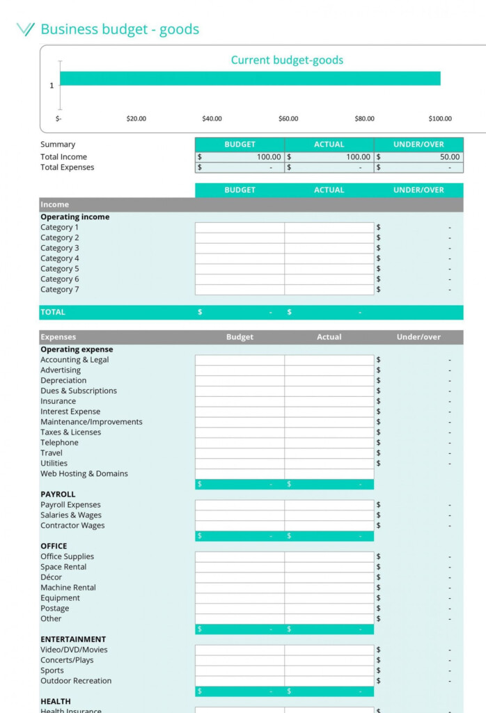 Printable 37 Handy Business Budget Templates Excel Google Sheets 