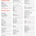 Printable Monthly Budget Worksheet Sport And Life