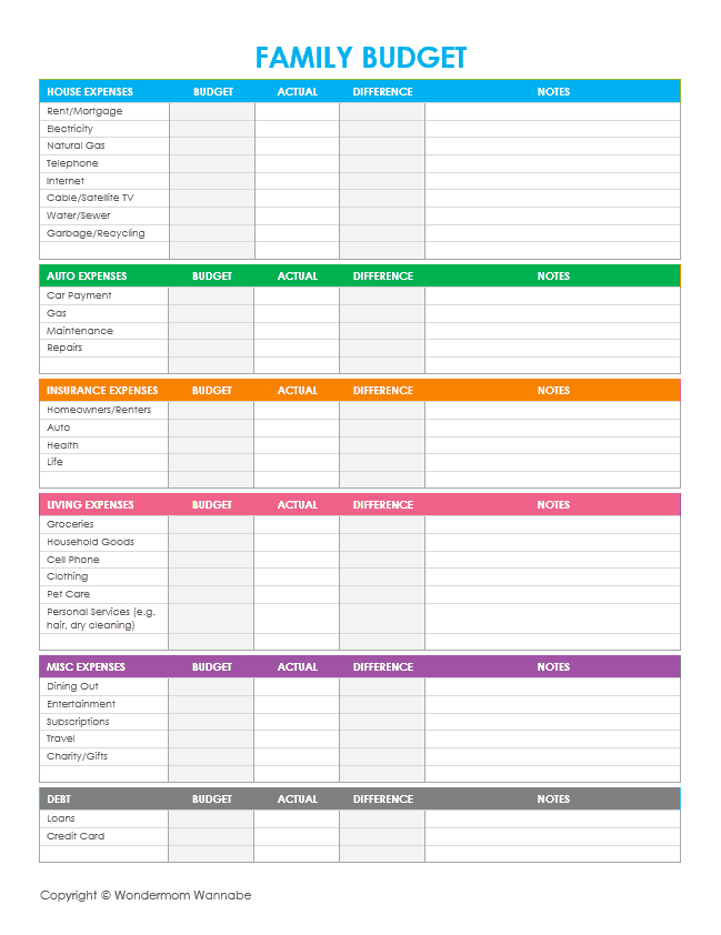 Simple Monthly Budget Worksheet Printable Tnlasopa