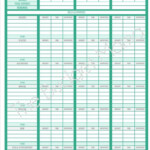 The Printable Budget Worksheet Is Shown In Green And Has Two Bills On It